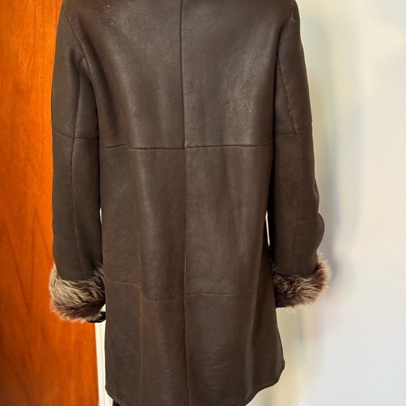 Siennastudio brown shearling jacket - Picture 9 of 13